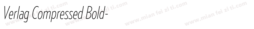 Verlag Compressed Bold字体转换